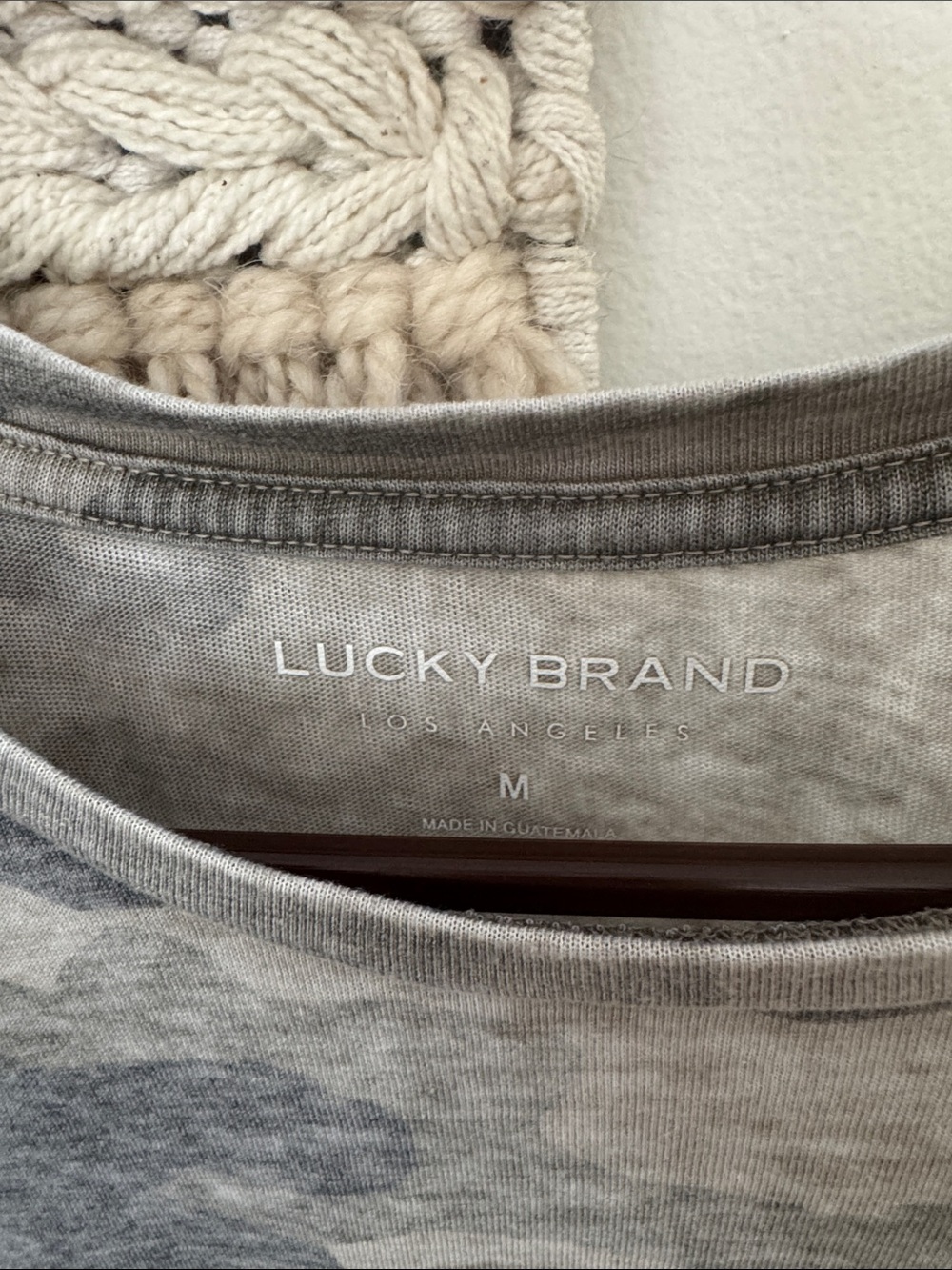 Lucky Brand Muted Camo Floral Embroidery Tee - Picture 2 of 7